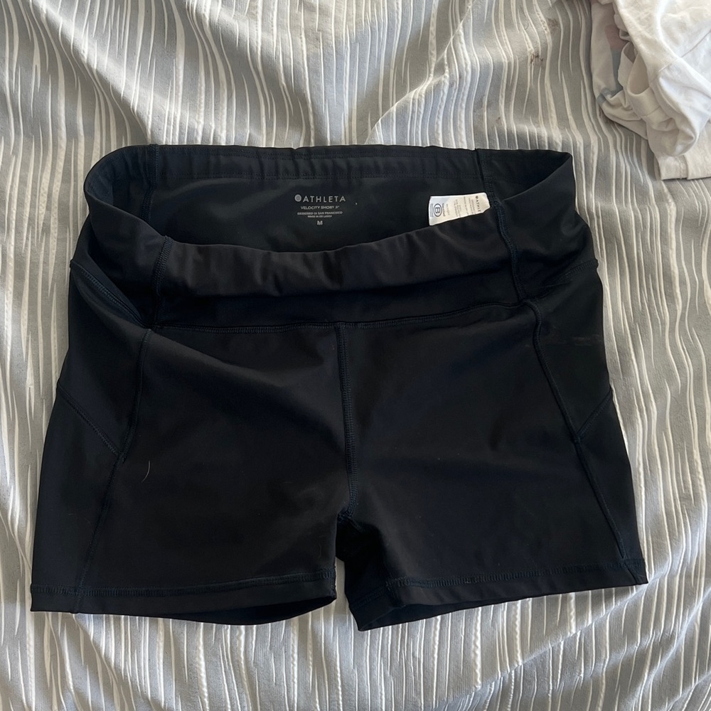 Athleta Women's Sleek Black Athletic Shorts